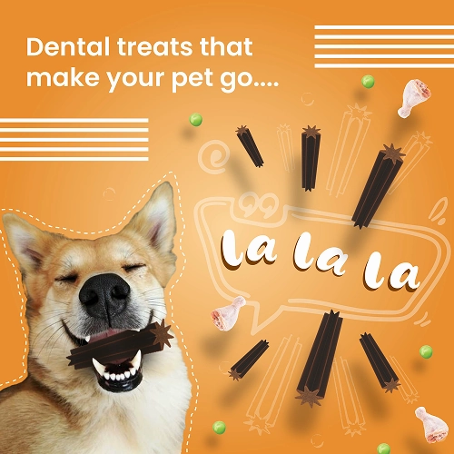 Bark Out Loud by Vivaldis Dental Sticks Dog Treats
