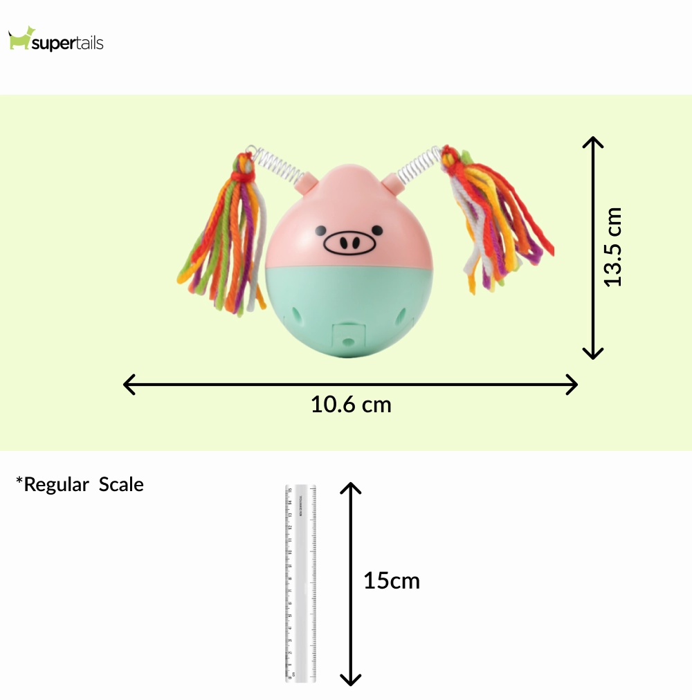Barkbutler x Fofos Crazy Tumbler Pig Toy for Cats