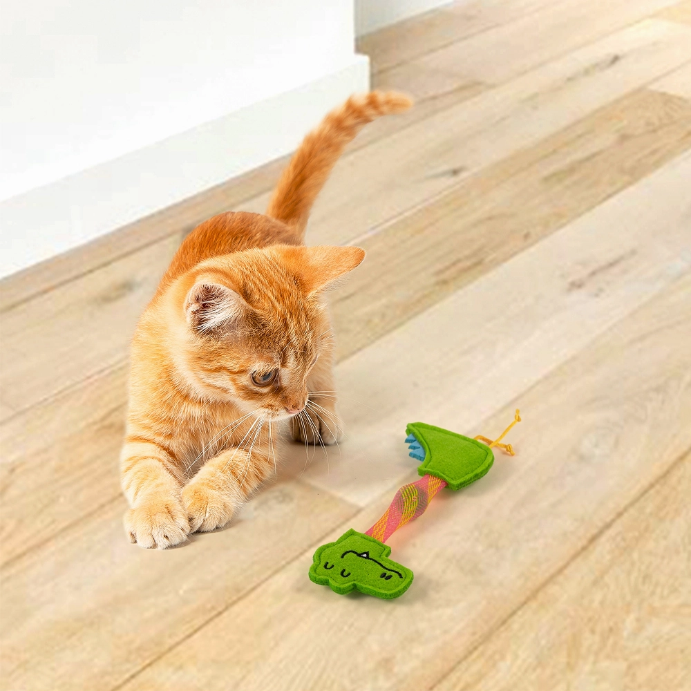 Barkbutler x Fofos Crocodile Flick Tube Catnip Toy for Cats