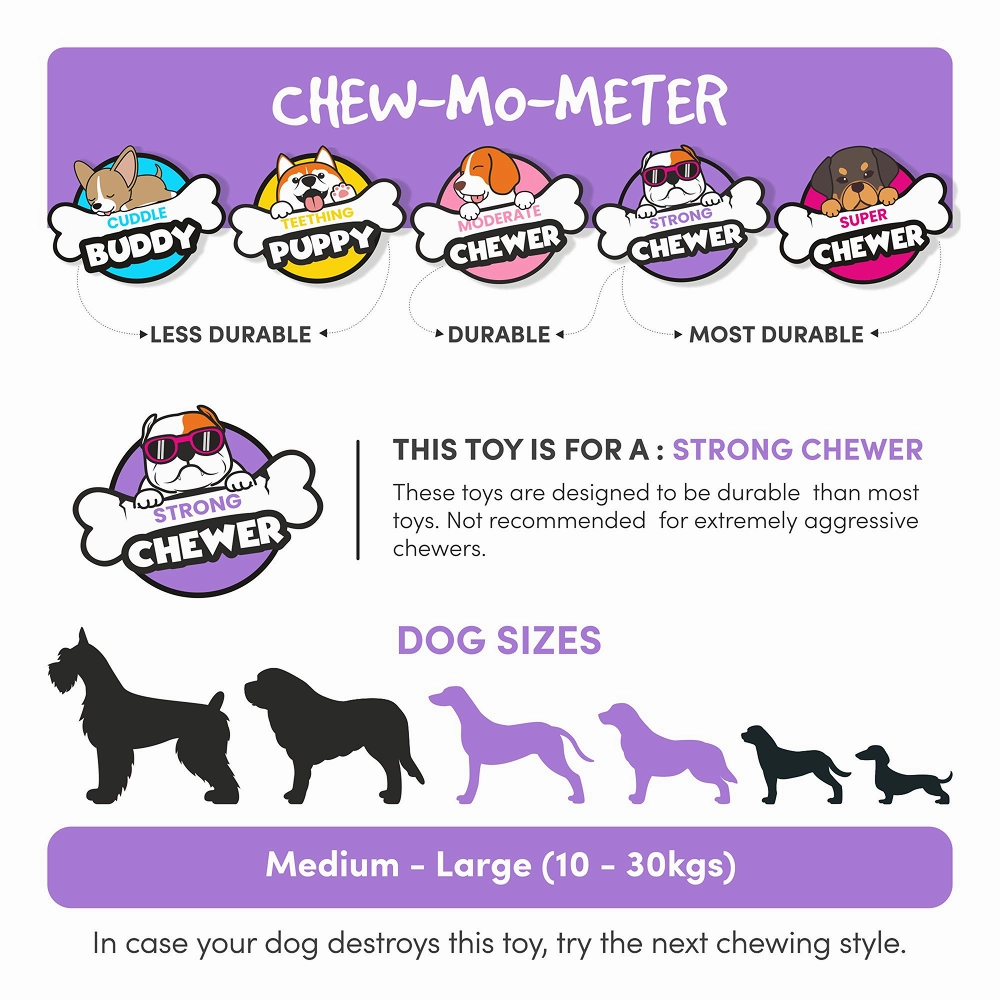 Barkbutler x Fofos Durable Sea Bass Chew Toy for Dogs