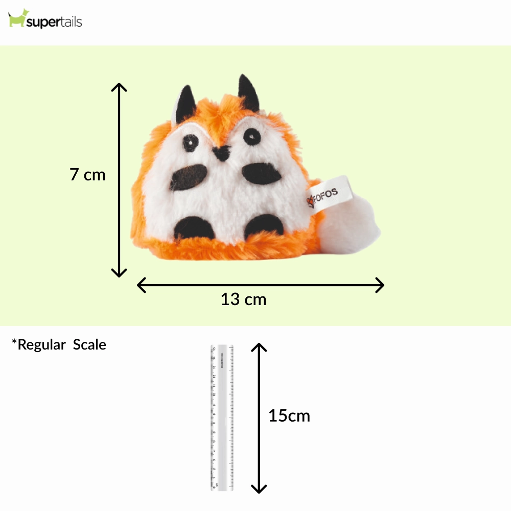 Barkbutler x Fofos Floppy Crinkle Fox Catnip Toy for Cats
