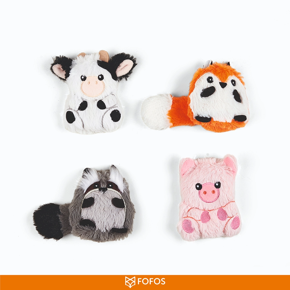 Barkbutler x Fofos Floppy Crinkle Raccoon Catnip Toy for Cats