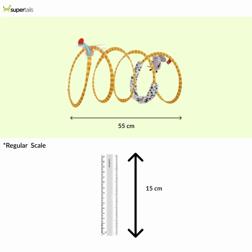 Barkbutler x Fofos Safari Spiral Tunnel Toy for Cats