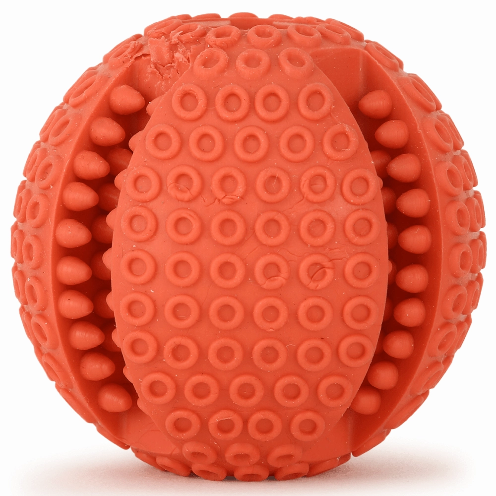 Basil Treat Dispensing Solid Chew Ball Toy for Dogs (Orange)