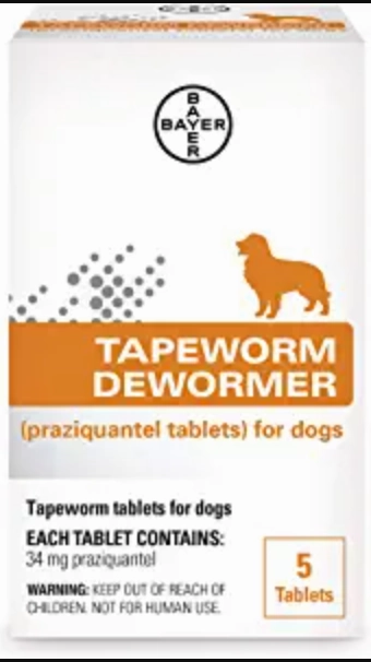Bayer Tapeworm Dewormer Dogs 5 ct.