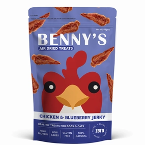 Bennys Bowl Chicken and Blueberry Jerky Dog Treats