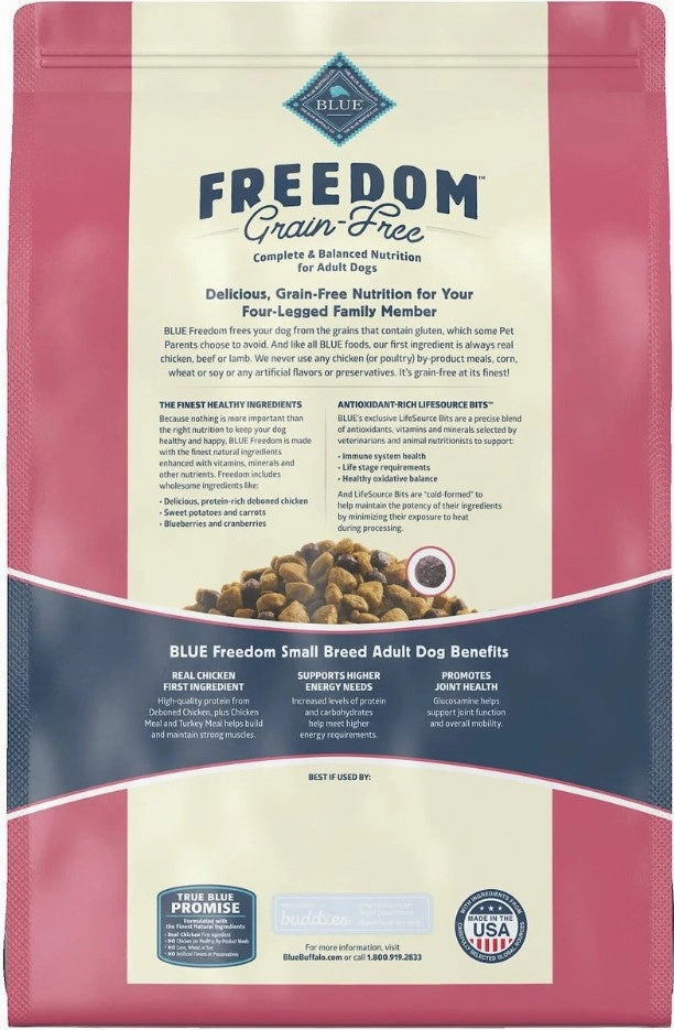 Blue Buffalo Freedom Grain Free Chicken Recipe Small Breed Adult Dry Dog Food