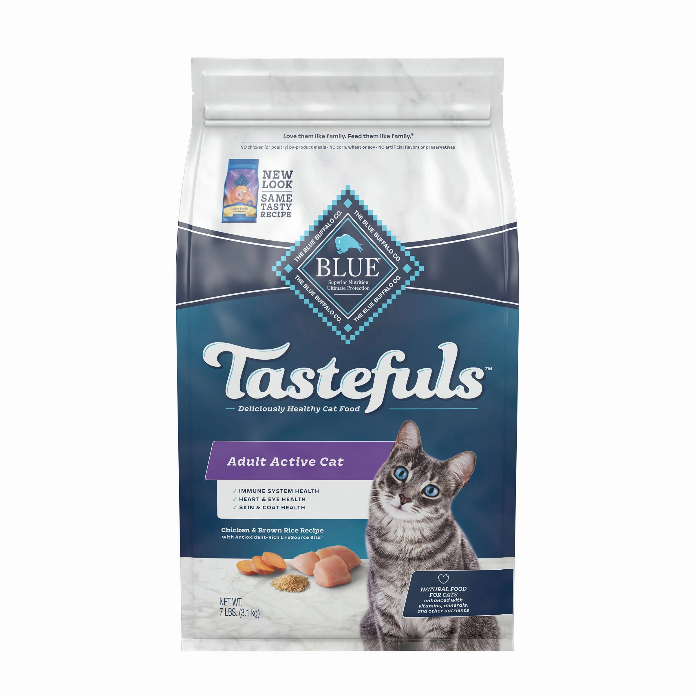 Blue Buffalo Tastefuls Active Natural Adult Dry Cat Food, Chicken 7lb. bag
