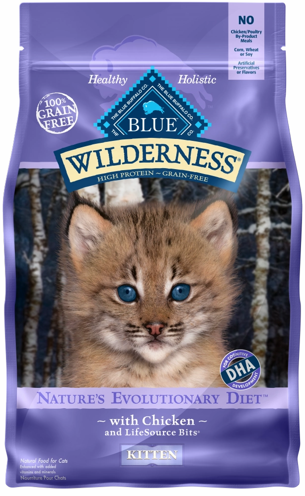 Blue Buffalo Wilderness Grain Free Chicken High Protein Recipe Dry Kitten Food