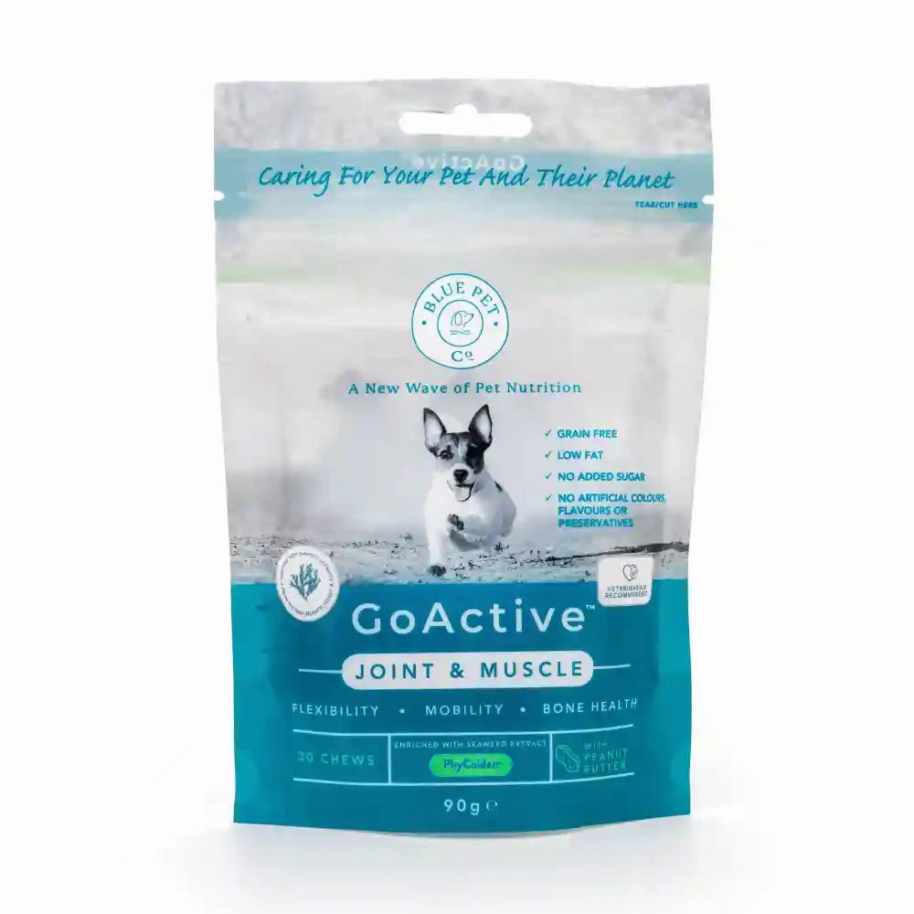 Blue Pet Co Go Active Peanut Butter Flavor Joint & Muscle Chews for Dogs
