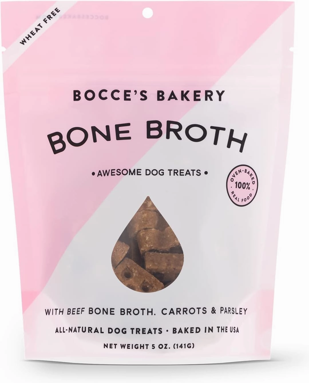 Bocce's Carrots & Parsley With Bone Broth Biscuits 5oz.