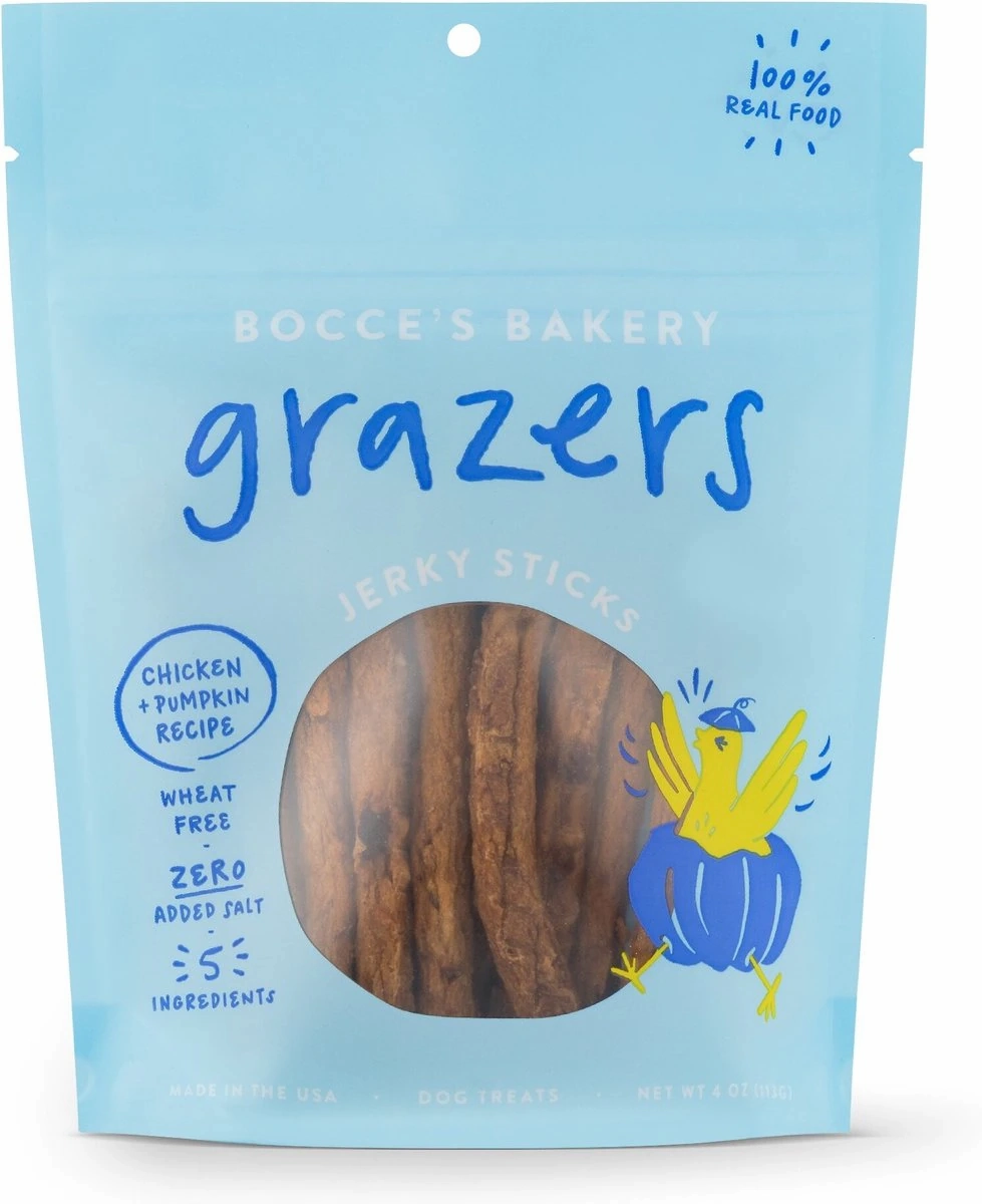 Bocce's Jerky Sticks Chicken Pumpkin 4 oz.
