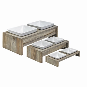Bowsers Artisan Double Wood Feeders