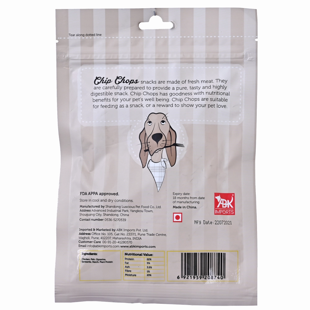 Chip Chops Sushi Rolls, Roast Chicken Strips and Biscuit Twined with Chicken Dog Treats Combo (3 x 70g)