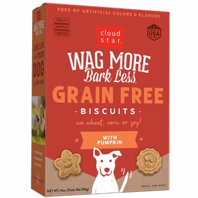 Cloud Star Wag More Bark Less Grain Free Oven Baked Biscuits with Pumpkin