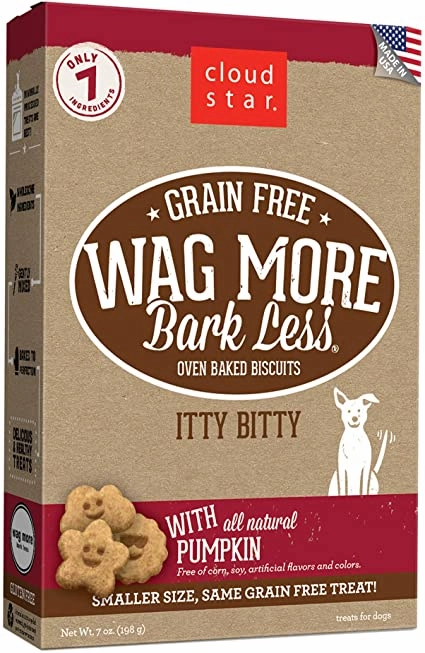 Cloud Star Wag More Bark Less Grain Free Oven Baked Biscuits with Pumpkin