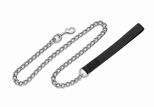 Coastal Chain Dog Leash with Nylon Handle