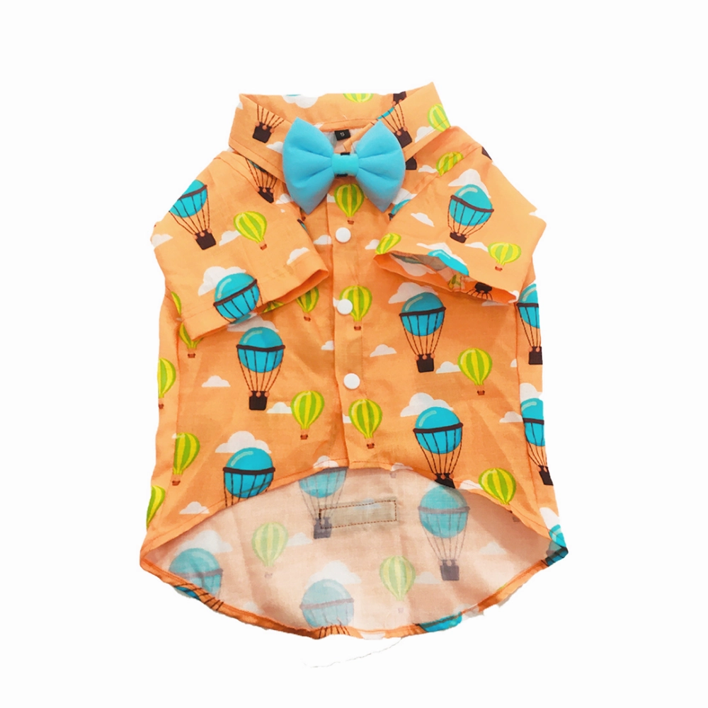 Dogobow Hot air Ballon Print Shirt for Dogs (Orange/Blue)