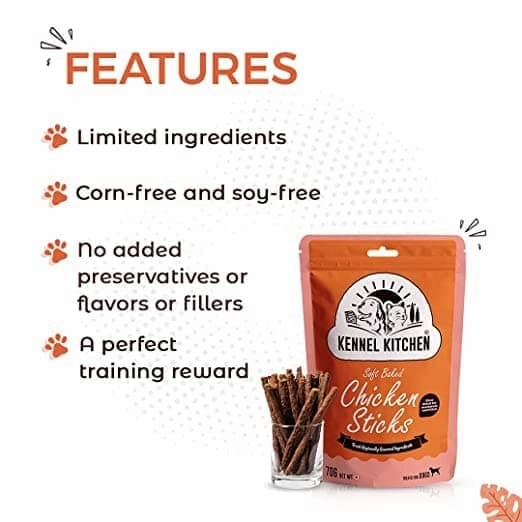 Drools Absolute Calcium Bones (Jar), Kennel Kitchen Chicken Flaxseed Stick Dogs Treat Combo
