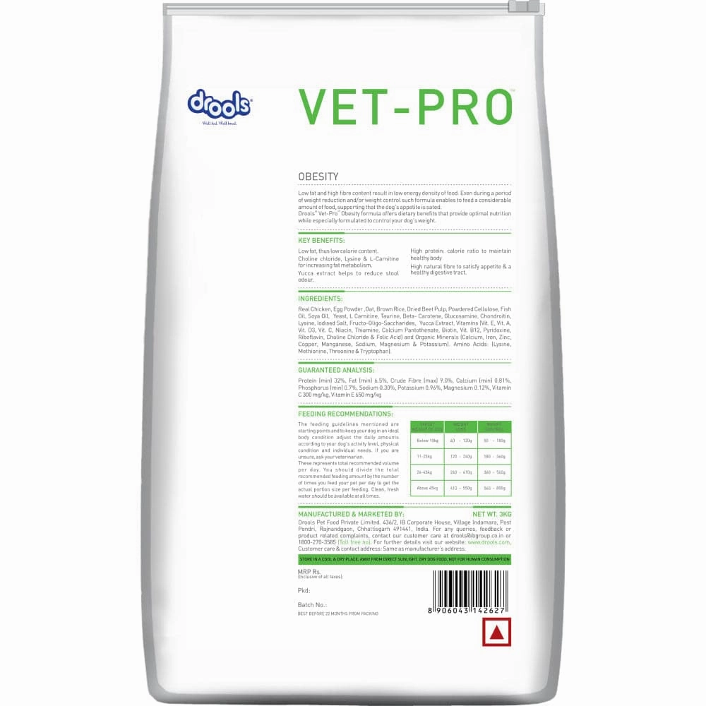 Drools VET PRO Obesity Adult Dog Dry Food
