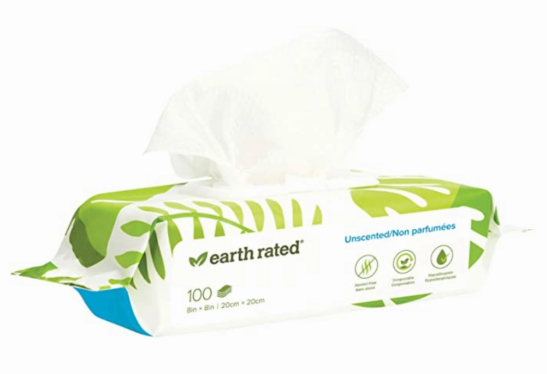 Earth Rated Unscented Wipes 100 ct.
