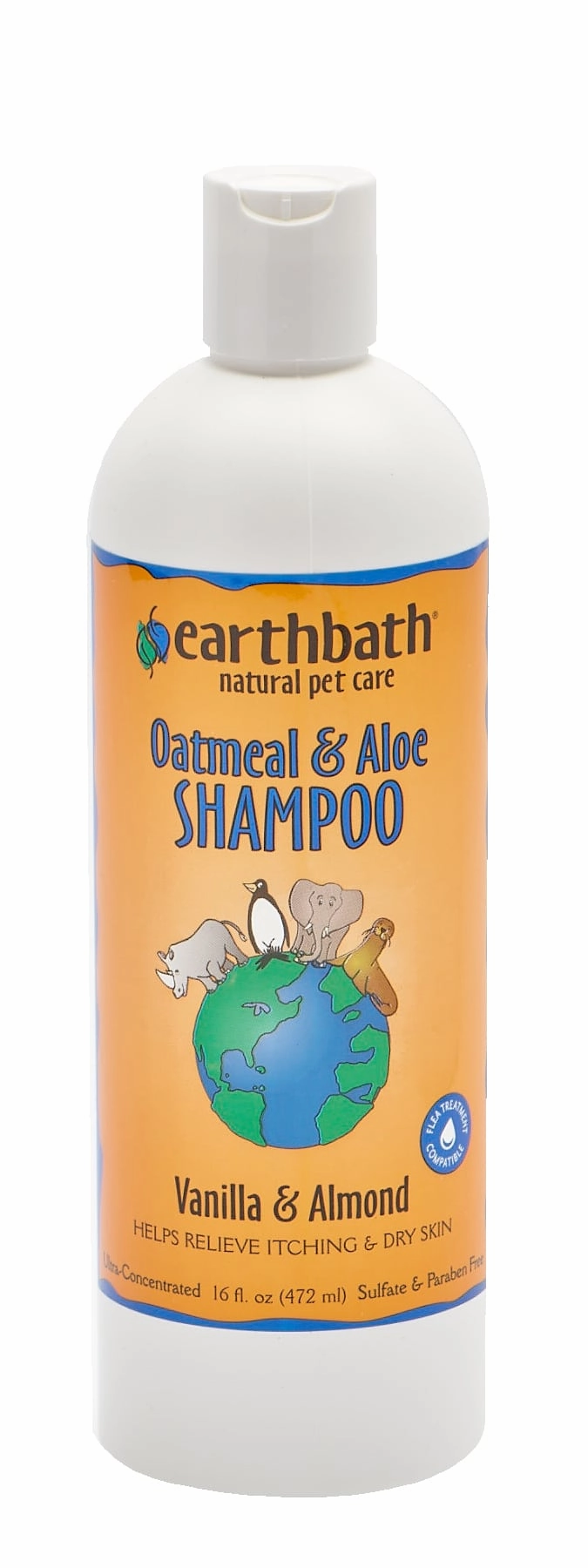 Earthbath Oatmeal & Aloe Vanilla & Almond Shampoo 16 oz