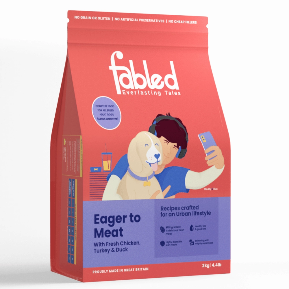 Fabled Eager to Meat Fresh Chicken Turkey and Duck Adult Dog Dry Food