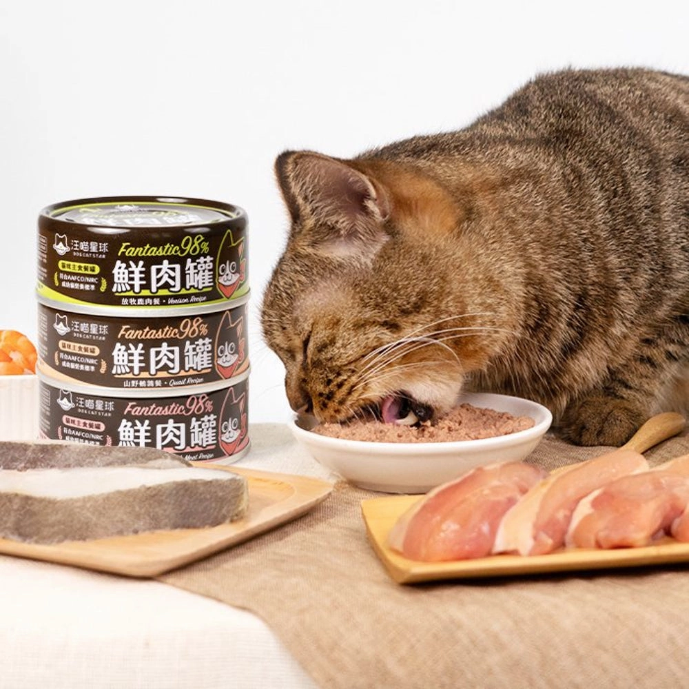 Fantastic 98% - Bonito & Shrimp Complete Balanced Cat Can
