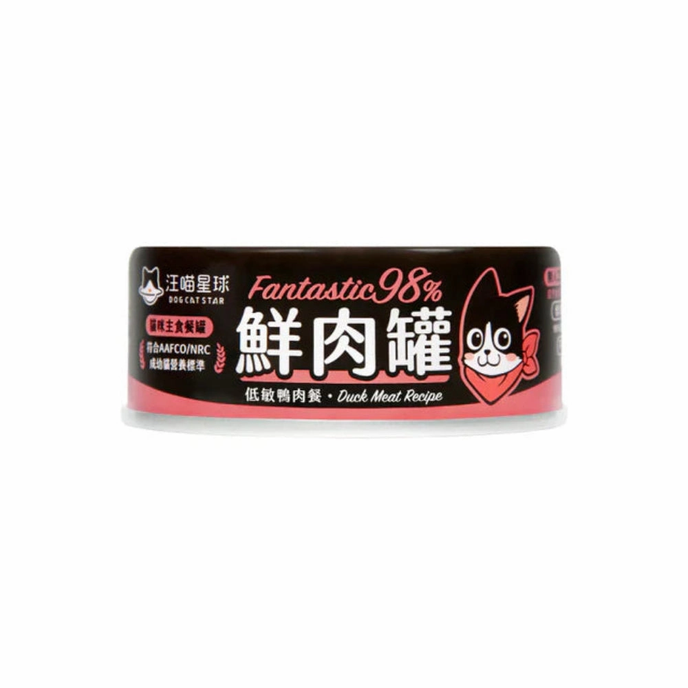 Fantastic 98% - Hypoallergenic Duck Meat Complete Balanced Cat Can