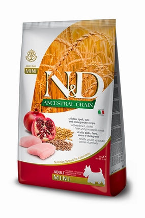 Farmina N&D Ancestral Grain Chicken and Pomegranate Mini Dry Dog Food