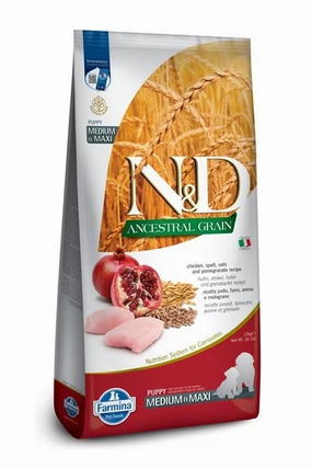 Farmina N&D Ancestral Grain Puppy Chicken and Pomegranate Med/Maxi Dry Dog Food
