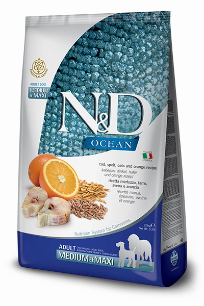 Farmina N&D Ocean Cod, Spelt, Oats, & Orange