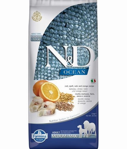 Farmina N&D Ocean Cod, Spelt, Oats, & Orange