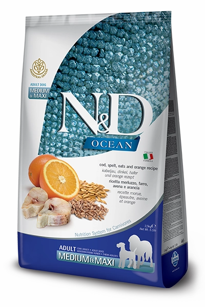 Farmina N&D Ocean Cod, Spelt, Oats, & Orange