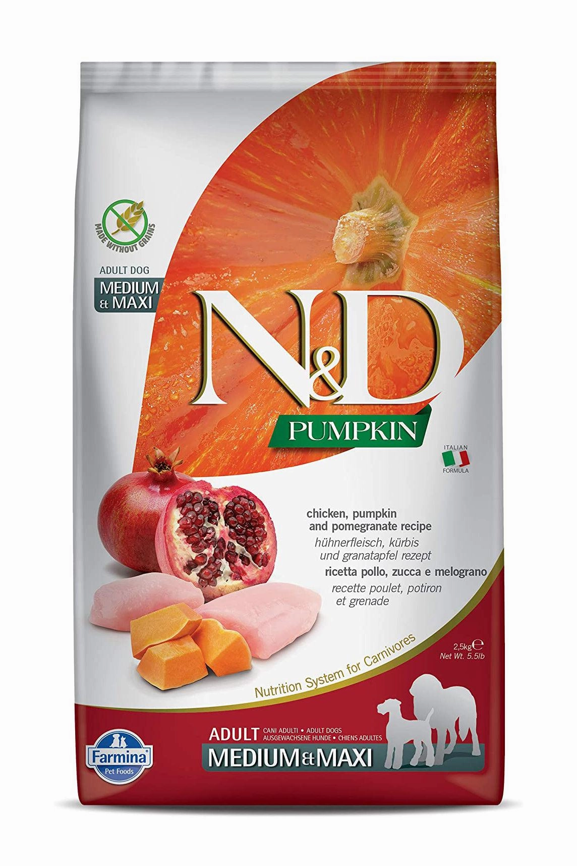 Farmina N&D Pumpkin Chicken and Pomegranate Med/Maxi Dry Dog Food