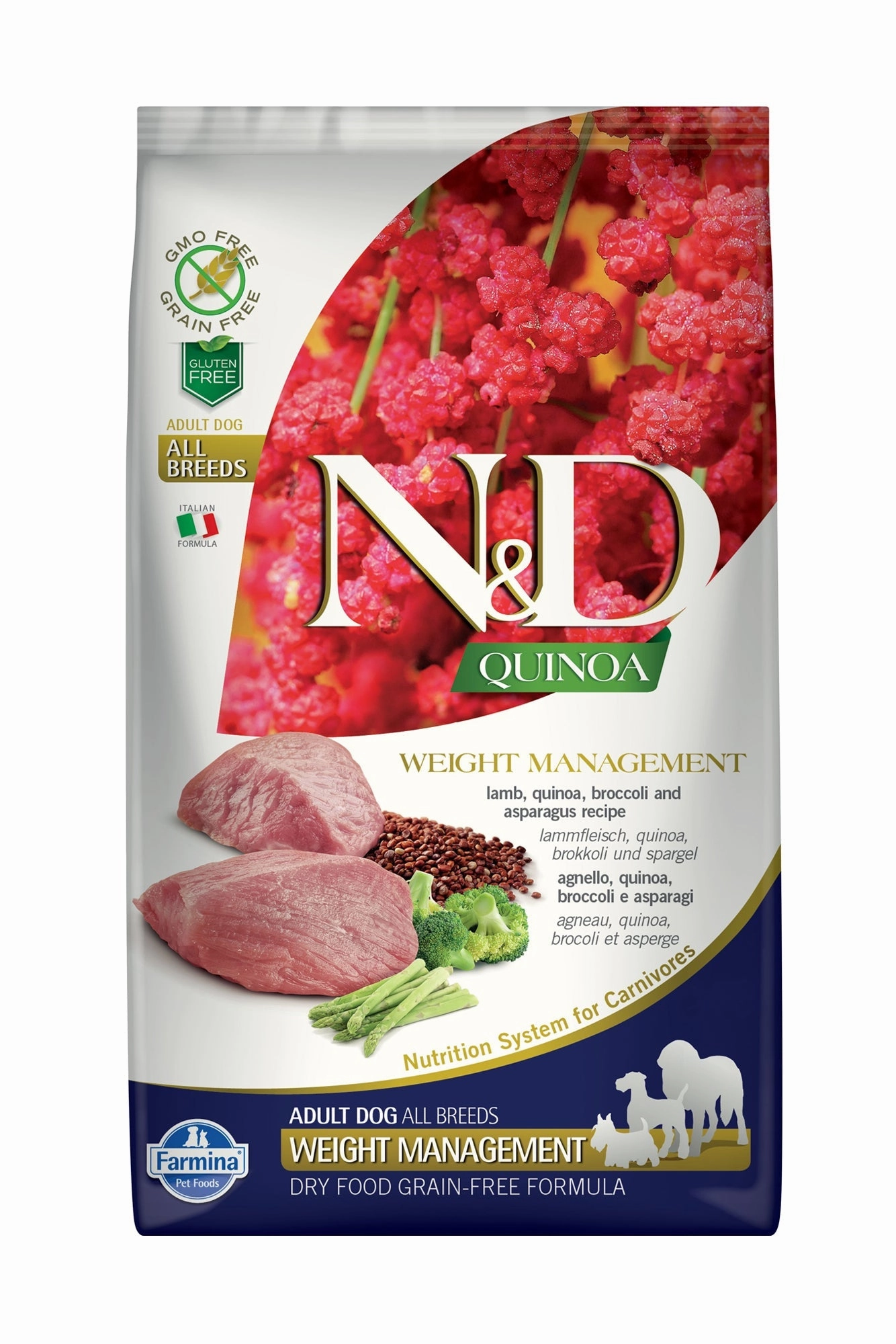 Farmina N&D Quinoa Weight Management Lamb Med/Maxi Dry Dog Food