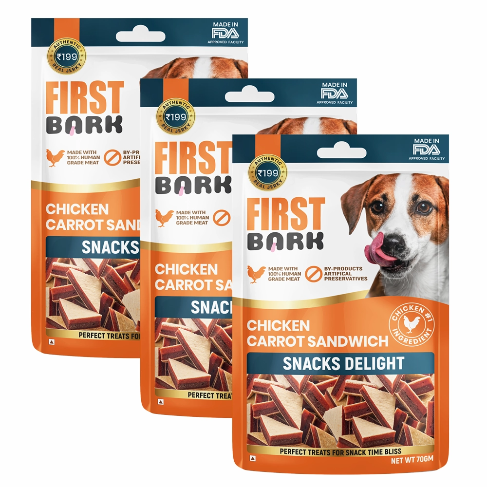 First Bark Chicken and Carrot Sandwich Jerky Dog Treat