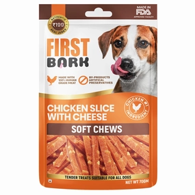 First Bark Chicken Slice with Cheese Jerky Dog Treat