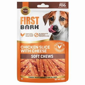 First Bark Chicken Slice with Cheese Jerky Dog Treat