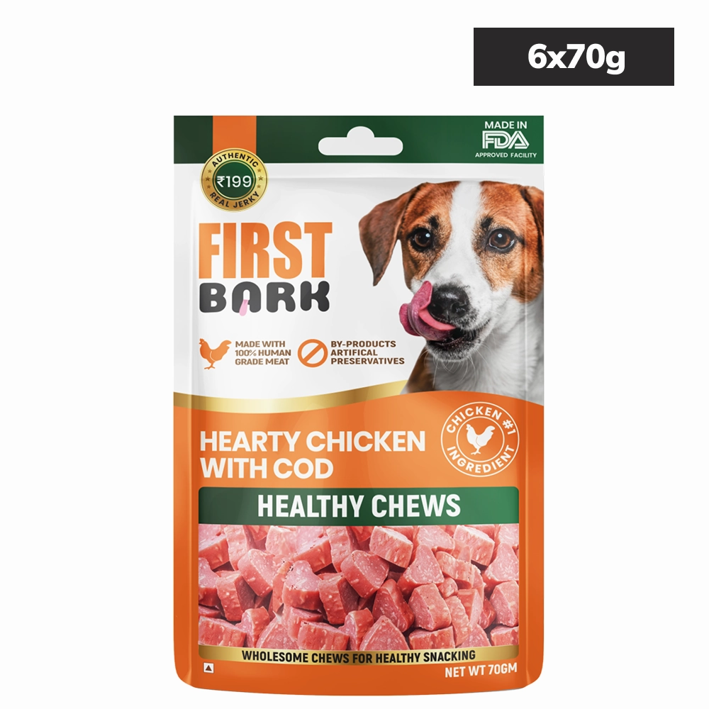 First Bark Hearty Chicken with Cod Jerky Dog Treat