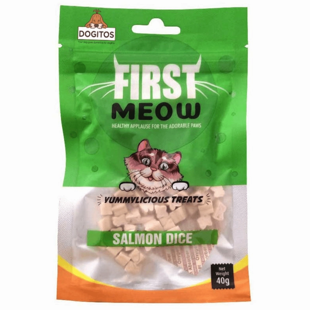 First Meow Soft Chicken Strip and Salmon Dice Cat Treat Combo