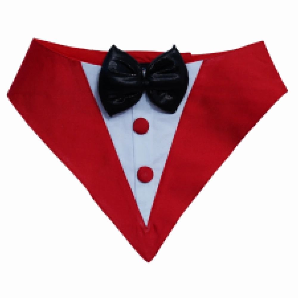 Floof & Co Tux Bandana Triangle for Dogs (Red)