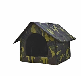 Fluffy's Petslover Luxurious Foldable Tent For Dogs and Cats (Army Print)