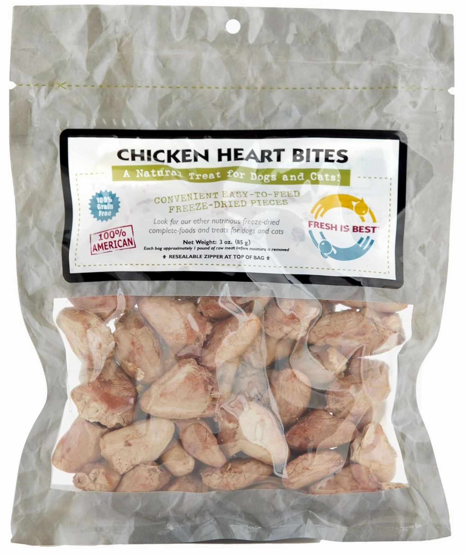 Fresh is Best Chicken Heart Bites 3 oz.