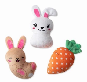 Fringe Can't Stop The Hop Small Plush Dog Toys Set Of 3