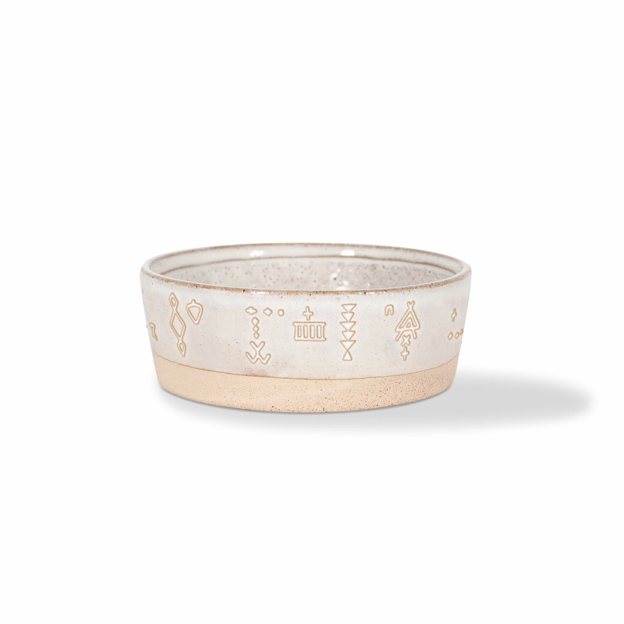 Fringe Tribal Marks White Stoneware Bowl