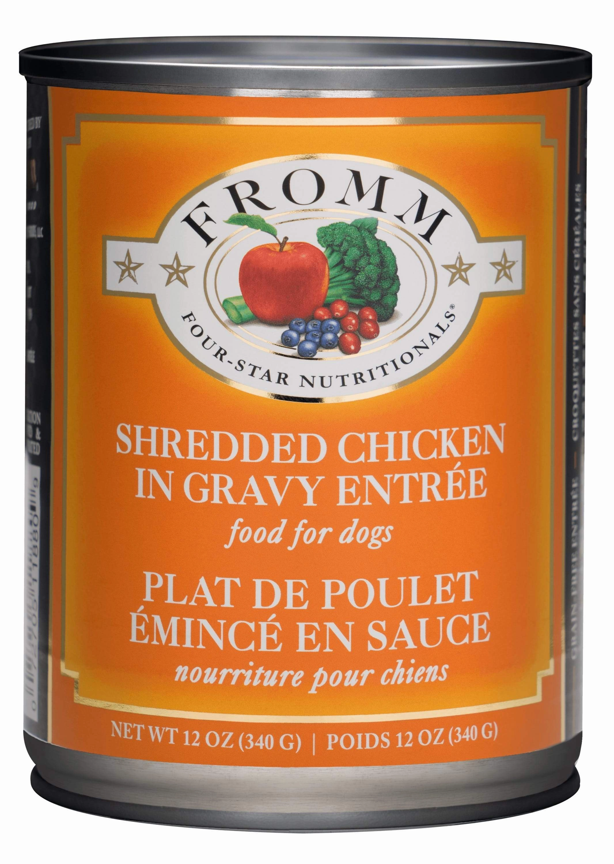 Fromm Four-Star Nutritionals Shredded Chicken in Gravy Entre Food for Dogs