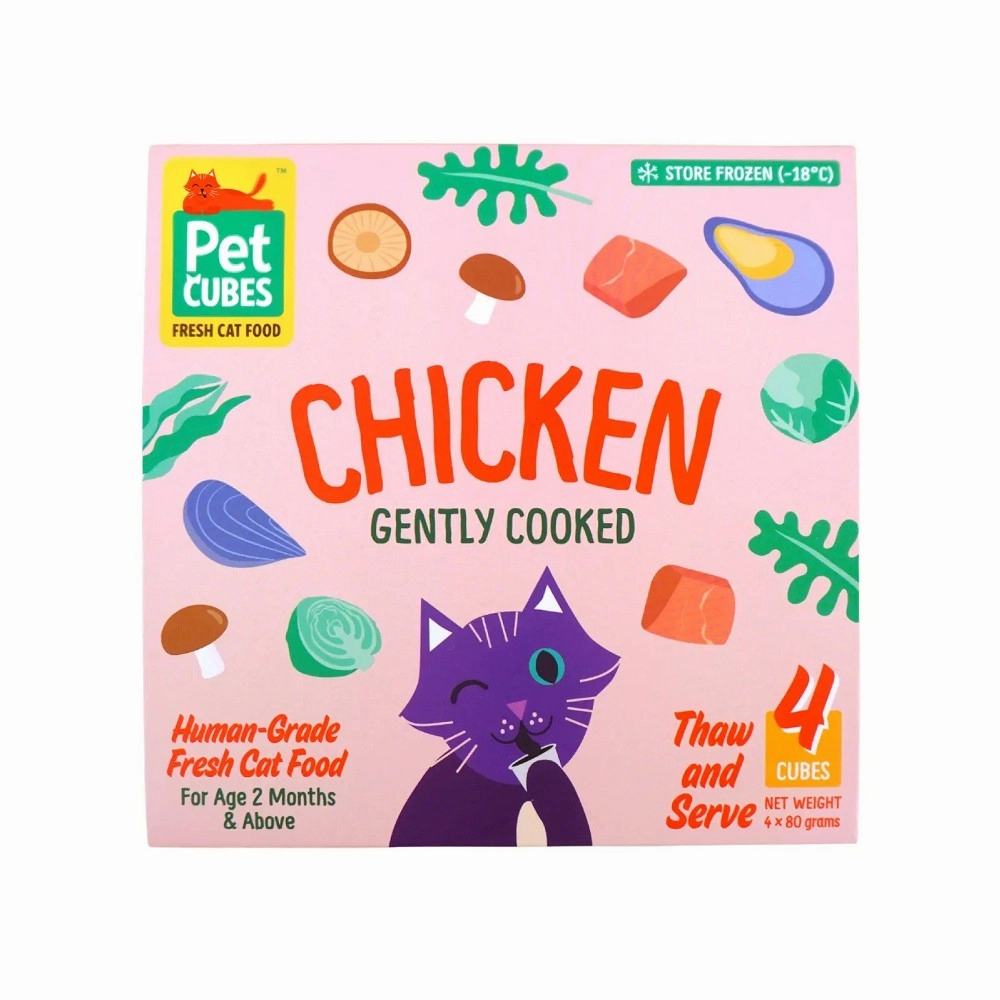 Frozen Fresh Human-Grade Gently Cooked Chicken Adult Cat Food