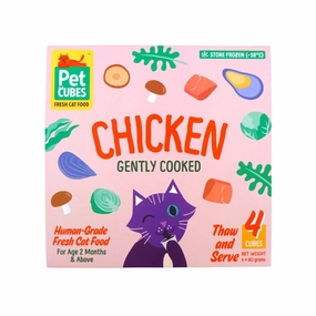 Frozen Fresh Human-Grade Gently Cooked Chicken Adult Cat Food