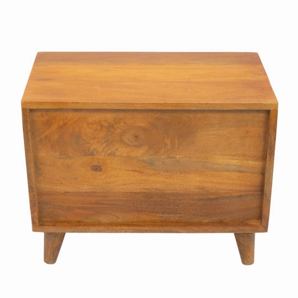 FurryLiving Telly Side Table with Cushion for Small Dogs and Cats (Honey/Yellow Cushion)